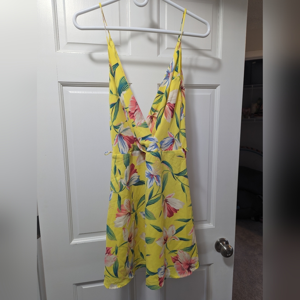 Yellow floral dress
